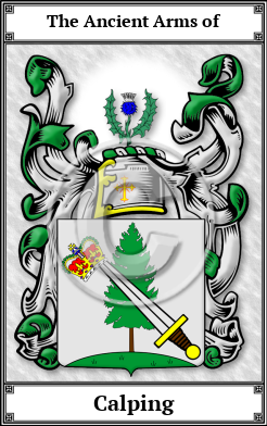 Calping Family Crest Download (JPG) Book Plated - 600 DPI
