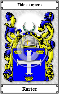 Karter Family Crest Download (JPG) Book Plated - 600 DPI