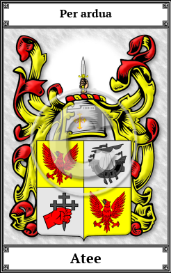 Atee Family Crest Download (JPG)  Book Plated - 150 DPI