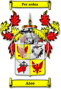 Atee Family Crest Download (jpg) Legacy Series - 150 DPI
