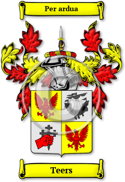 Teers Family Crest Download (JPG) Legacy Series - 600 DPI