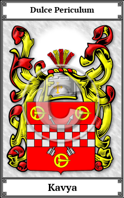 Kavya Family Crest Download (JPG)  Book Plated - 150 DPI