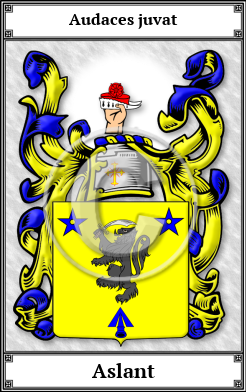 Aslant Family Crest Download (JPG)  Book Plated - 150 DPI