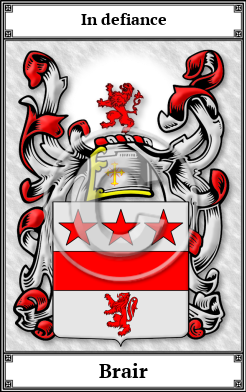 Brair Family Crest Download (JPG)  Book Plated - 150 DPI