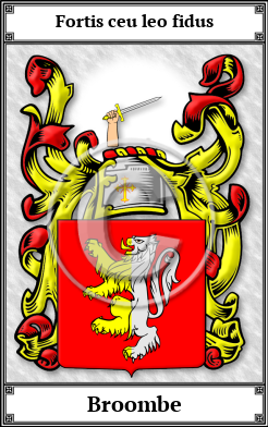 Broombe Family Crest Download (JPG) Book Plated - 600 DPI