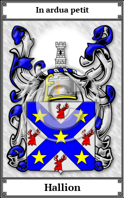Hallion Family Crest Download (JPG)  Book Plated - 150 DPI