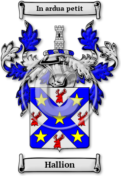 Hallion Family Crest Download (jpg) Legacy Series - 150 DPI