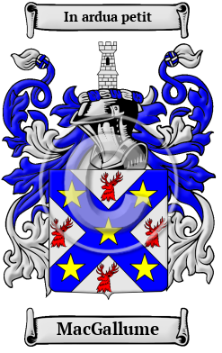 MacGallume Family Crest/Coat of Arms