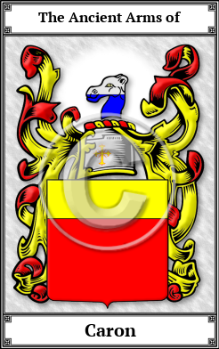 Caron Family Crest Download (JPG)  Book Plated - 150 DPI