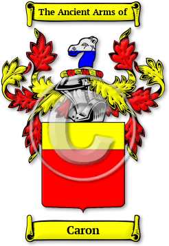 Caron Family Crest Download (jpg) Legacy Series - 150 DPI