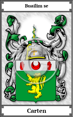 Carten Family Crest Download (JPG) Book Plated - 600 DPI