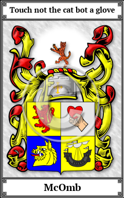 McOmb Family Crest Download (JPG) Book Plated - 600 DPI