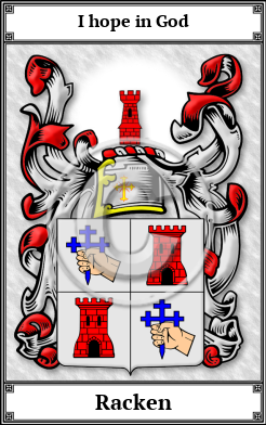 Racken Family Crest Download (JPG)  Book Plated - 150 DPI