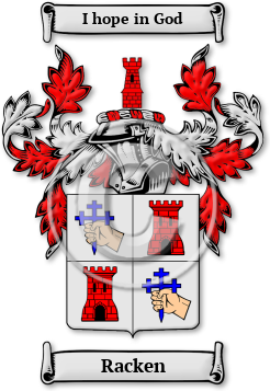 Racken Family Crest Download (jpg) Legacy Series - 150 DPI