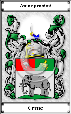 Crine Family Crest Download (JPG) Book Plated - 600 DPI