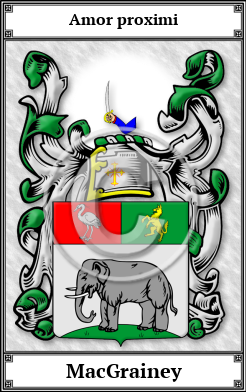 MacGrainey Family Crest Download (JPG)  Book Plated - 150 DPI