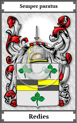 Redies Family Crest Download (JPG)  Book Plated - 150 DPI