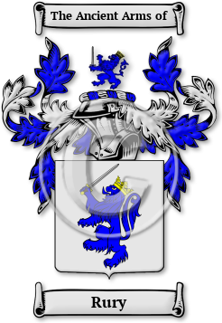 Rury Family Crest Download (jpg) Legacy Series - 150 DPI