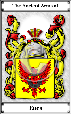 Eues Family Crest Download (JPG)  Book Plated - 150 DPI