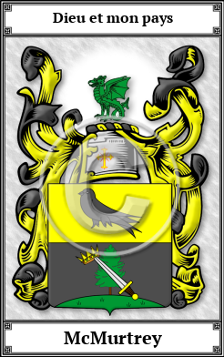 McMurtrey Family Crest Download (JPG)  Book Plated - 150 DPI