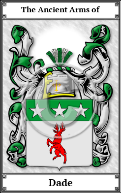 Dade Family Crest Download (JPG)  Book Plated - 150 DPI