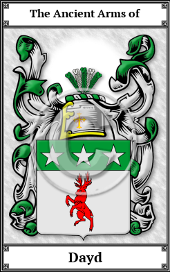 Dayd Family Crest Download (JPG)  Book Plated - 150 DPI
