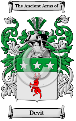 Devit Family Crest/Coat of Arms