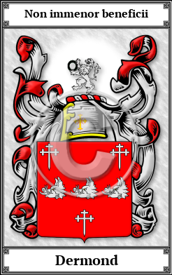 Dermond Family Crest Download (JPG)  Book Plated - 150 DPI