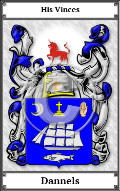 Dannels Family Crest Download (JPG)  Book Plated - 150 DPI
