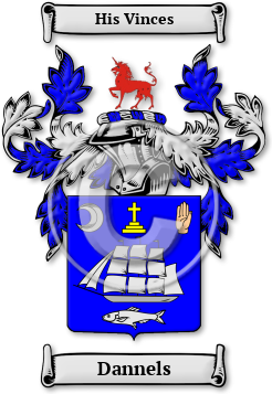 Dannels Family Crest Download (jpg) Legacy Series - 150 DPI
