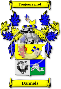 Dannels Family Crest Download (JPG) Legacy Series - 600 DPI