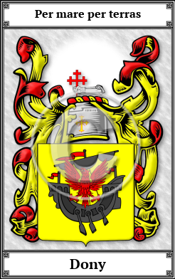 Dony Family Crest Download (JPG) Book Plated - 600 DPI