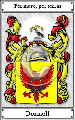Donnell Family Crest Download (JPG)  Book Plated - 150 DPI