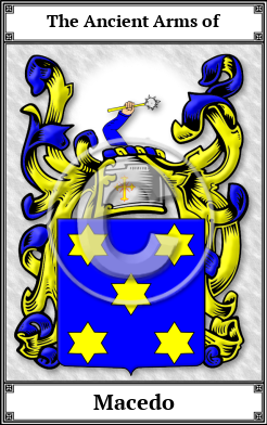 Macedo Family Crest Download (JPG) Book Plated - 600 DPI