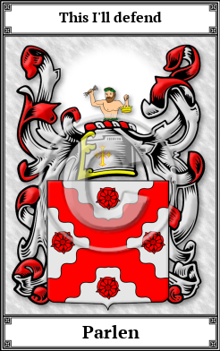 Parlen Family Crest Download (JPG)  Book Plated - 150 DPI