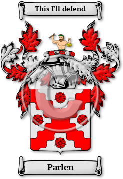 Parlen Family Crest Download (jpg) Legacy Series - 150 DPI