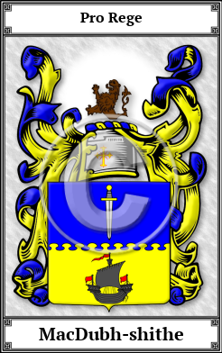 MacDubh-shithe Family Crest Download (JPG)  Book Plated - 150 DPI