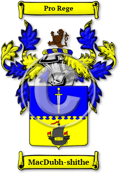 MacDubh-shithe Family Crest Download (jpg) Legacy Series - 150 DPI