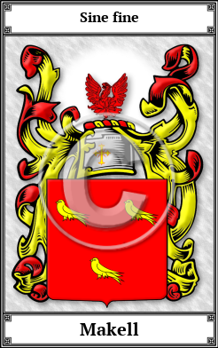 Makell Family Crest Download (JPG)  Book Plated - 150 DPI