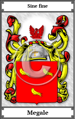Megale Family Crest Download (JPG) Book Plated - 600 DPI