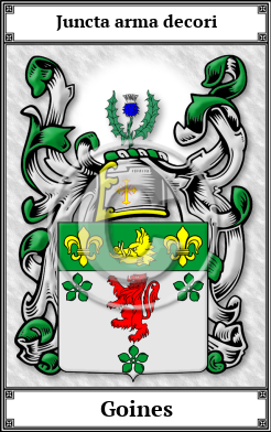 Goines Family Crest Download (JPG) Book Plated - 300 DPI