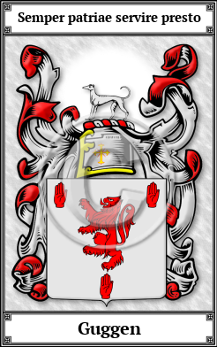 Guggen Family Crest Download (JPG)  Book Plated - 150 DPI
