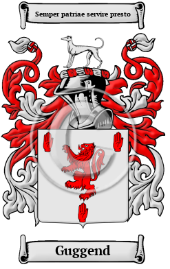 Guggend Family Crest/Coat of Arms