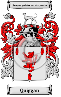 Quiggan Family Crest/Coat of Arms
