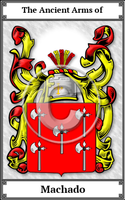 Machado Family Crest Download (JPG) Book Plated - 600 DPI