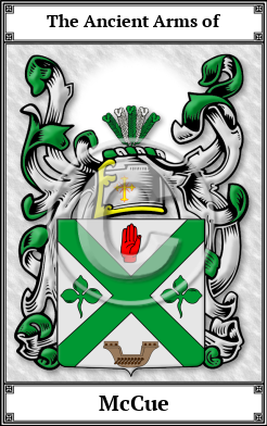McCue Family Crest Download (JPG)  Book Plated - 150 DPI