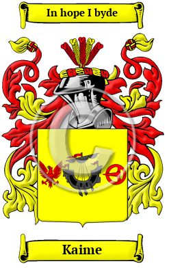 Kaime Family Crest/Coat of Arms