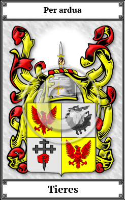 Tieres Family Crest Download (JPG)  Book Plated - 150 DPI