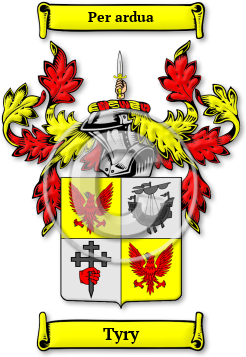 Tyry Family Crest Download (jpg) Legacy Series - 150 DPI