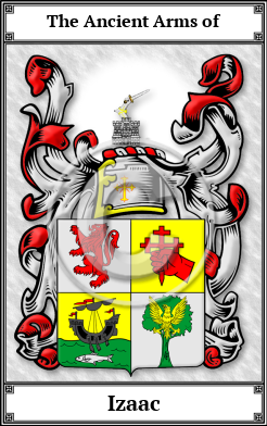 Izaac Family Crest Download (JPG) Book Plated - 600 DPI
